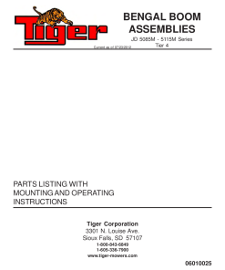 Tiger John Deere JD 5085M-5115M BENGALTIER 4 Mower Operation and Parts Manual PDF Download