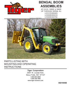 Tiger John Deere JD 5101E 5093E 5083E-Up Through Bengal Mower Operation and Parts Manual PDF Download