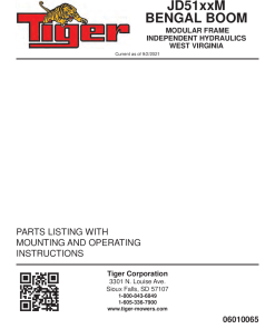 Tiger John Deere JD 51xxM BENGAL IH MODULAR WESTIRGINIA Operation and Parts Manual PDF Download