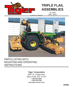 Tiger John Deere JD 52-5520 Triple Flail Mower Operation and Parts Manual PDF Download