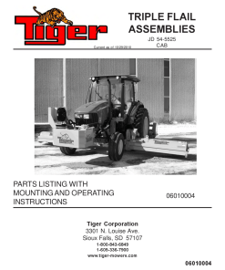 Tiger John Deere JD 54-5525 CAB T3F Mower Operation and Parts Manual PDF Download