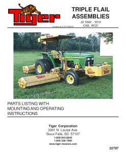 Tiger John Deere JD 5500-5510 triple flail Mower Operation and Parts Manual PDF Download
