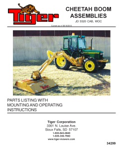 Tiger John Deere JD 5520 CHEETAH Mower Operation and Parts Manual PDF Download