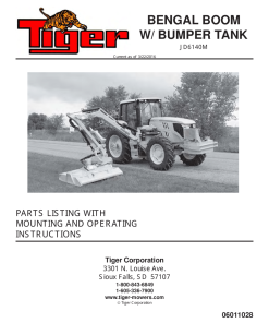 Tiger John Deere JD 6140M T4F BENGAL w Bumper tank Operation and Parts Manual PDF Download