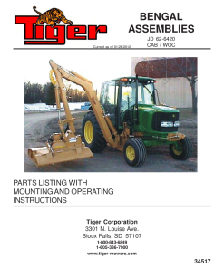 Tiger John Deere JD 62-6420 BENGAL Mower Operation and Parts Manual PDF Download