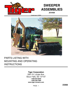 Tiger John Deere JD 6420 Sweeper Mower Operation and Parts Manual PDF Download