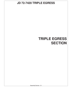 Tiger John Deere JD 72-7520 TRIPLE EGRESS Mower Operation and Parts Manual PDF Download