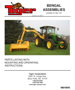 Tiger John Deere JD5085-5115M T4F BENGAL Mower Operation and Parts Manual PDF Download