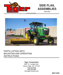 Tiger John Deere JD6105D T4i Side Flail Operation and Parts Manual PDF Download