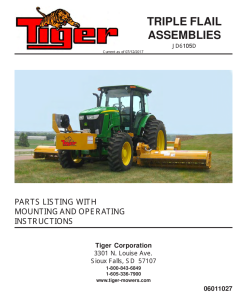 Tiger John Deere JD6105D T4i Triple Flail Operation and Parts Manual PDF Download