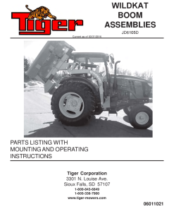 Tiger John Deere JD6105D T4i WILDKAT Operation and Parts Manual PDF Download