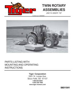 Tiger John Deere JD6110-30M JD6110-30R T4F TWIN ROTARY Mower Operation and Parts Manual PDF Download