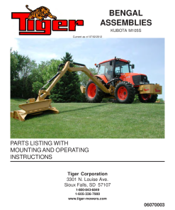 Tiger Kubota M105S BENGAL Mower Operation and Parts Manual PDF Download