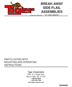 Tiger Massey Ferguson MF 2660HD 2680HD Break-Away Side Flail Mower Operation and Parts Manual PDF Download