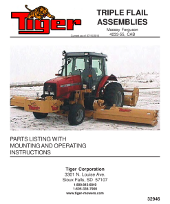 Tiger Massey Ferguson MF 4243-55 Triple Flail Mower Operation and Parts Manual PDF Download