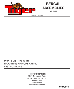 Tiger Massey Ferguson MF 5425 5455 BENGAL Mower Operation and Parts Manual PDF Download