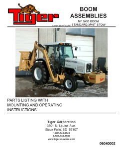 Tiger Massey Ferguson MF 5425-55 Boom Standard 3PNT Stow Mower Operation and Parts Manual PDF Download