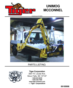 Tiger McCONNEL Unimog Turf Tools Parts Manual PDF Download