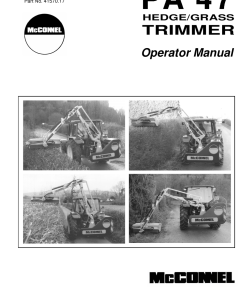 Tiger McConnel PA 47 Hedge Grass Trimmer Operation Manual PDF Download