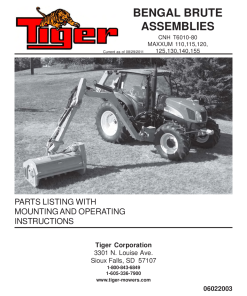 Tiger New Holland CNH T6000-80 Maxxum 110 115 120 125 130 140 155 BENGAL BRUTE Mower Operation and Parts Manual PDF Download