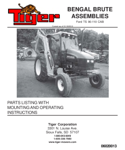 Tiger New Holland Ford TS 90-110 CAB BENGAL BRUTE Mower Operation and Parts Manual PDF Download