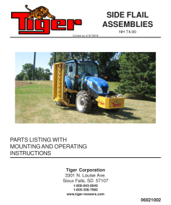 Tiger New Holland NH T4.90 SIDE FLAIL Mower Operation and Parts Manual PDF Download