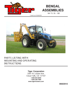 Tiger New Holland NH T5.95 T5.120 BENGAL BOOM Operation and Parts Manual PDF Download