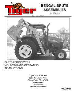 Tiger New Holland NH TS6.110 T4A BENGAL BRUTE Operation and Parts Manual PDF Download