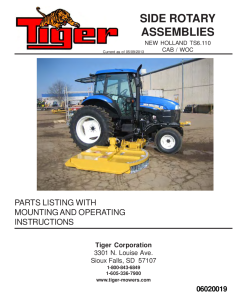 Tiger New Holland NH TS6.110 T4A SIDE ROTARY Operation and Parts Manual PDF Download