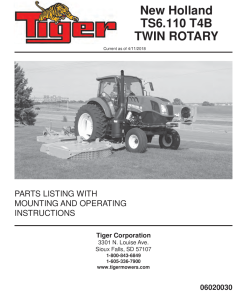 Tiger New Holland NH TS6.110 T4B TWIN ROTARY Operation and Parts Manual PDF Download