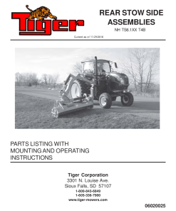 Tiger New Holland NH TS6.1XX T4B Rear Stow Side Mower Operation and Parts Manual PDF Download