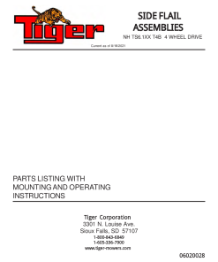 Tiger New Holland NH TS6.1XX T4B SIDE FLAIL 4WD Operation and Parts Manual PDF Download