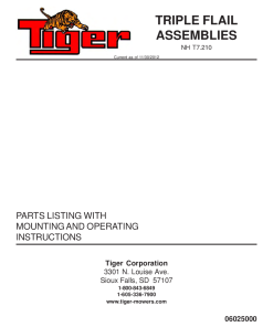 Tiger New Holland T7.210 TRIPLE Flail Mower Operation and Parts Manual PDF Download