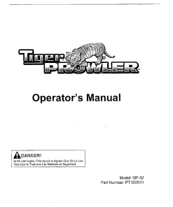 Tiger PROWLER Mower Operation and Parts Manual PDF Download