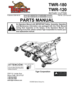 Tiger TrailKat TWR 120 TWR 180 Rotary Cutter Parts Manual PDF Download