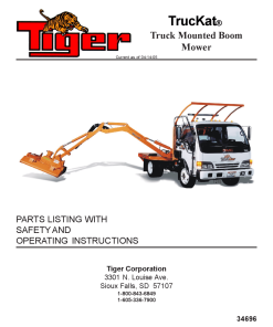 Tiger Truckat Boom HAVVE 34696 Mower Operation and Parts Manual PDF Download