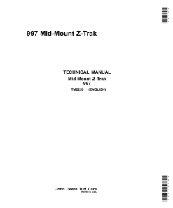 John Deere Z997 Z-Trak Mid Mount Mower Service Repair Workshop Manual PDF Download TM2259