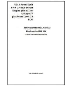 PowerTech 4045 EWX Diesel Engine (Final Tier 4/Stage IV) w.Level 23 ECU Technical Manual (CTM132219)