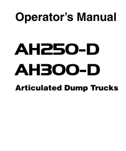 Hitachi AH250D AH300D Articulated Dump Trucks Operation Maintenance Manual PDF Download