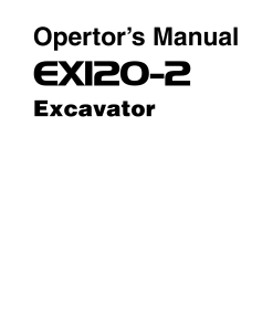 Hitachi EX120-2 Excavator Serial 37033-up Operation Maintenance Manual PDF Download