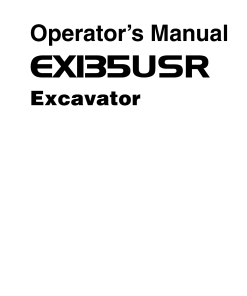 Hitachi EX135USR Excavator Operation Maintenance Manual PDF Download