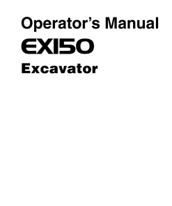 Hitachi EX150 Excavator Operation Maintenance Manual PDF Download