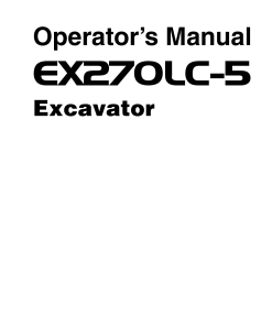 Hitachi EX270LC-5 Excavator Serial 010505-up Operation Maintenance Manual PDF Download