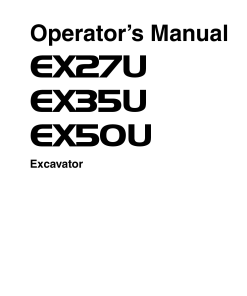 Hitachi EX27U EX35U EX50U Excavator Serial-220664-230748-240472 Operation Maintenance Manual PDF Download