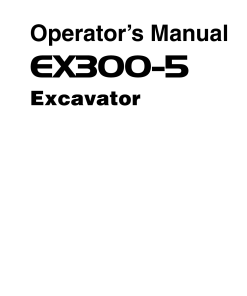 Hitachi EX300-5 Excavator Operation Maintenance Manual PDF Download
