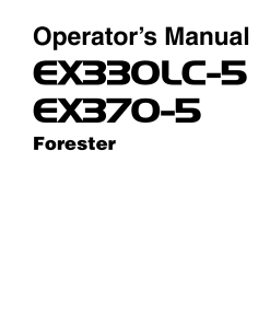 Hitachi EX330LC-5 EX370-5 Excavator Serial 022001-up Operation Maintenance Manual PDF Download