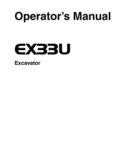 Hitachi EX33U Excavator Serial 000101-up Operation Maintenance Manual PDF Download
