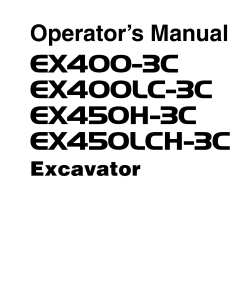 Hitachi EX400-3C EX400LC-3C EX450H-3C EX45oLCH-3C Excavator Serial 06001-up Operation Maintenance Manual PDF Download