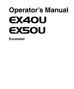Hitachi EX40U EX50U Excavator EM1AV11 Operation Maintenance Manual PDF Download