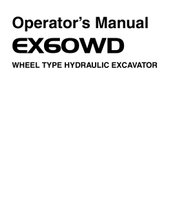 Hitachi EX60WD Wheel type Hydraulic Excavator Serial 0103-up Operation Maintenance Manual PDF Download